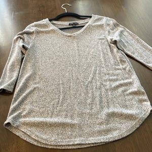 Moa moa gray quarter sleeve sweater in gray
